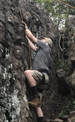 David McRitchie rock climbing